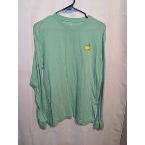 Masters Shirt Mens Extra Large Long Sleeve Green Spellout Graphic Red Jacket M